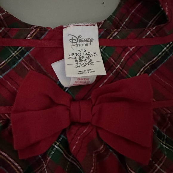 Disney Red Plaid Kids Nightgown - Picture 3 of 4
